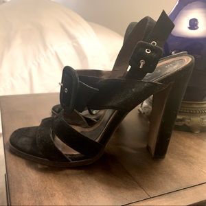 Marni black suede heel